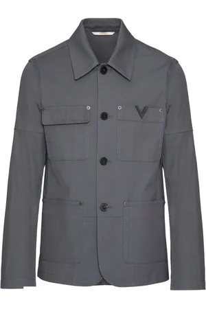 VALENTINO GARAVANI Logo appliqué cotton jacket