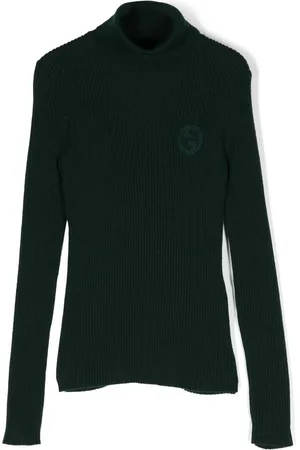 Gucci Logo-embroidered ribbed wool jumper