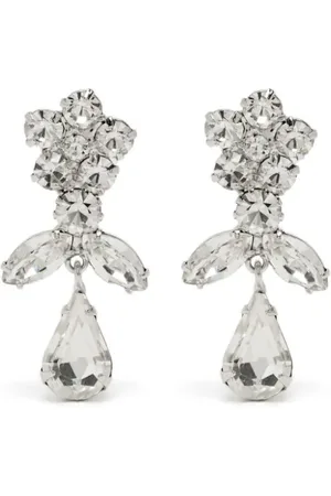 Jennifer Behr Crystal-embrellished drop earrings