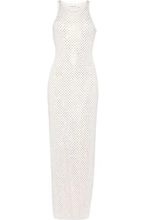 Self-Portrait Rhinestoned sleeveless maxi dress