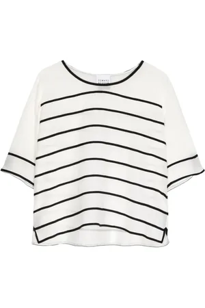 Edward Achour Paris Striped silk T-shirt