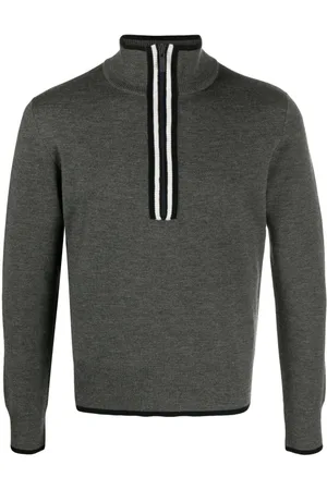 Thom Browne Funnel-neck half-zip jumper