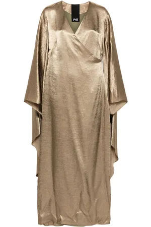 1309 Studios Belted satin maxi kaftan
