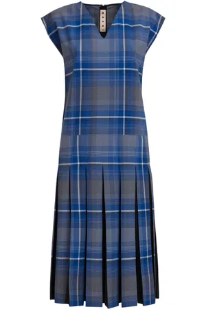 Marni Check-print twill dress