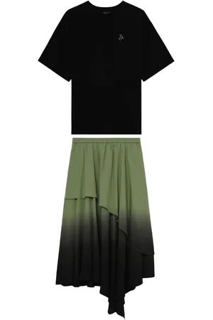 tout a coup Layered cotton midi skirt