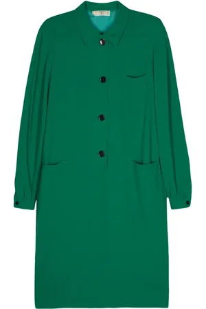 VALENTINO GARAVANI 1980s button-up wool midi dress