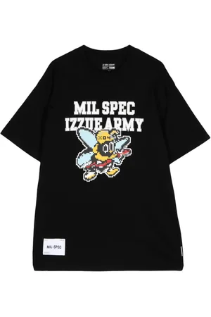 Izzue Pixelated-print cotton T-shirt