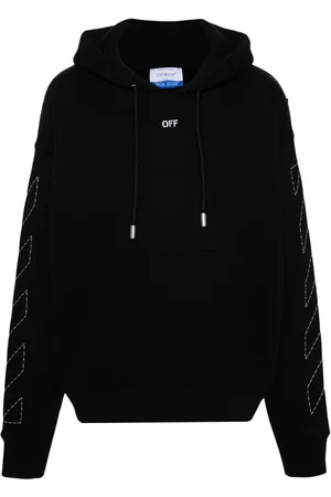 OFF-WHITE Embroidered-logo cotton hoodie