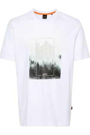 HUGO BOSS Photograph-print cotton T-shirt