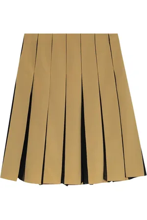Marni Pleated colour contrast skirt