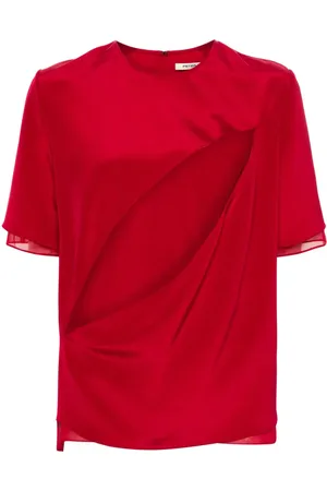 Peter Do Slash cut-out silk blouse