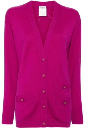CHANEL 1995 V-neck cashmere cardigan