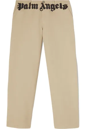 Palm Angels Logo-print cotton chinos