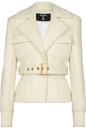 Balmain Notched-lapel belted jacket