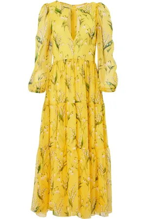 Carolina Herrera Floral-print chiffon midi dress