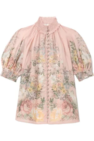 ZIMMERMANN Waverly floral-print ramie blouse