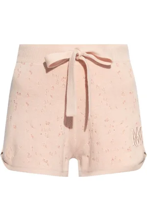 AMIRI Cashmere embroidered logo shorts