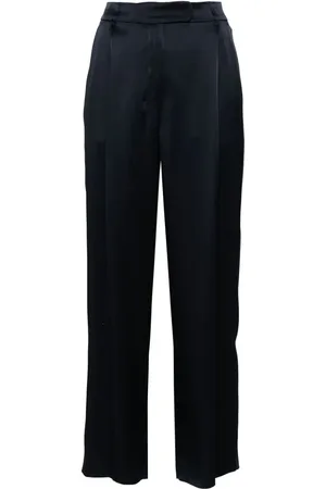 Max Mara Amleto satin straight trousers