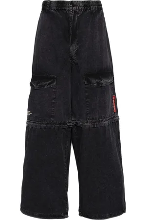 Izzue Garment-dyed wide-leg trousers