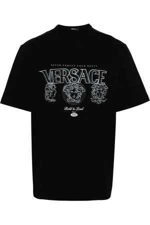 VERSACE Logo-print cotton T-shirt