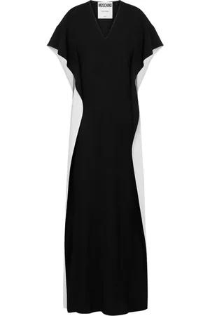 Moschino V-neck two-tone maxi dress