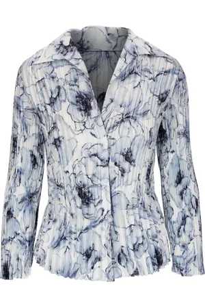 Vince Lily-print pleated shirt