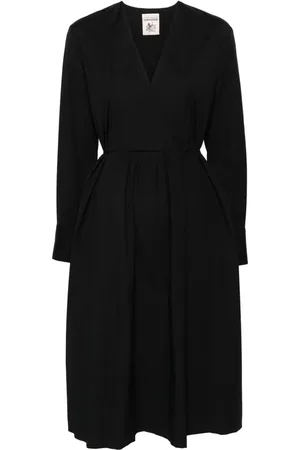 SEMICOUTURE Sofia pleat-detail midi dress