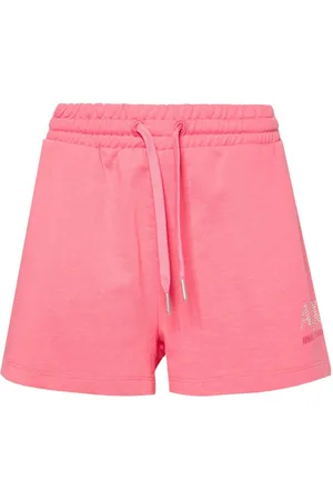 Armani Exchange Rhinestone-logo cotton shorts