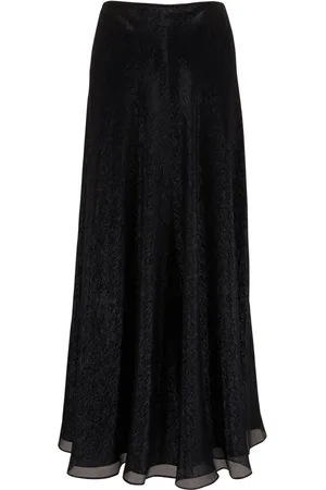 PETER COHEN Flared textured maxi skirt