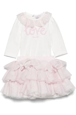 MONNALISA Floral-print tutu skirt set