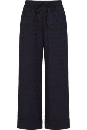 VALENTINO GARAVANI Optical V silk trousers