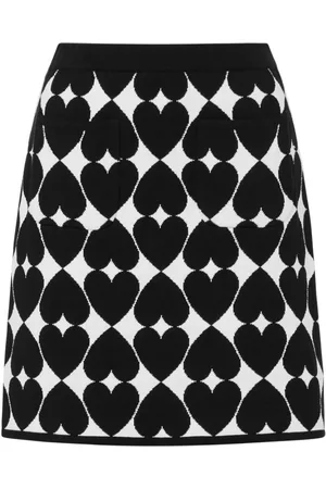Moschino Intarsia-knit cotton skirt