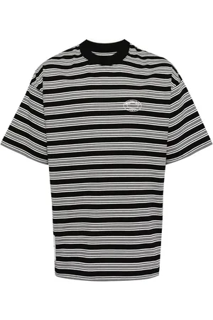 Izzue Striped logo t-shirt