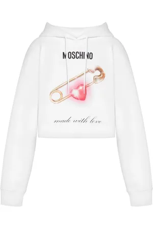 Moschino Heart-print cotton hoodie