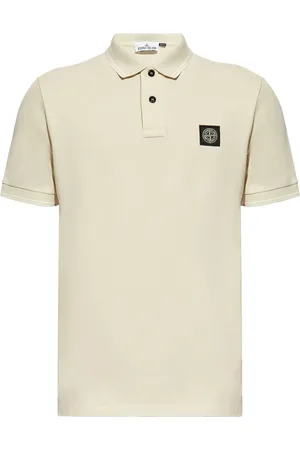 Stone Island Compass-appliqué piqué polo shirt