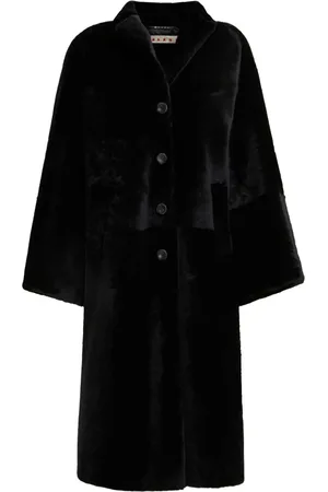 Marni Single-breasted faux-fur coat
