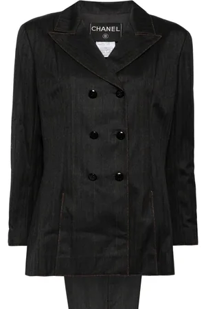 CHANEL 1998 double-breasted wool suit