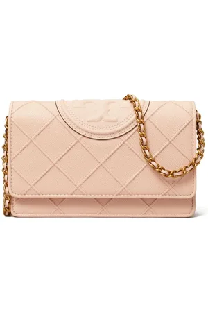 Tory Burch Fleming Soft Chain grained-leather wallet