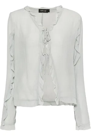 tout a coup V-neck ruffle-detail blouse