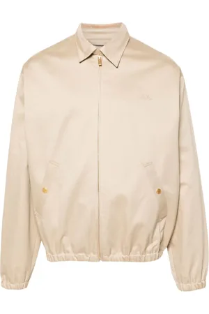 Drôle de Monsieur Logo-embroidered gabardine shirt jacket