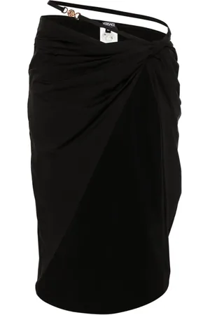 VERSACE Medusa-plaque jersey beach skirt