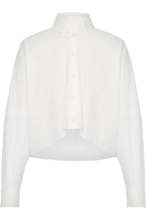 Serafini Button-down collar cropped shirt