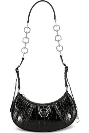 Philipp Plein Logo-plaque leather shoulder bag