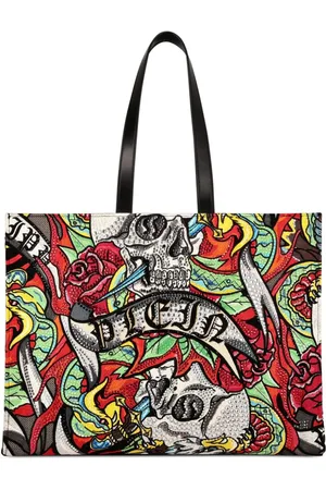 Philipp Plein Tattoo print shopping bag