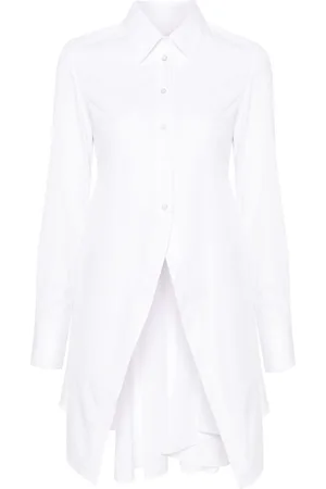 Viktor & Rolf Straight-collar cotton godet shirt