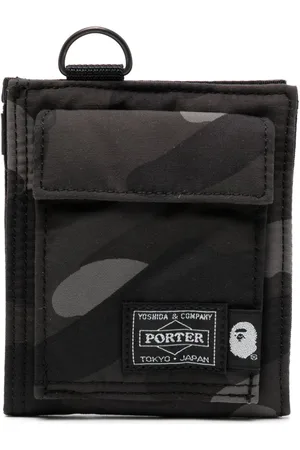 A Bathing Ape X Porter camouflage-pattern wallet