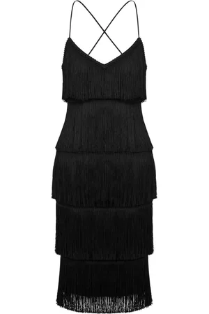 Moschino Fringe-detail open-back dress