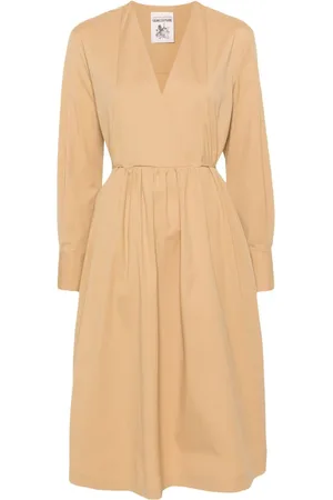 SEMICOUTURE Sofia A-line poplin midi dress
