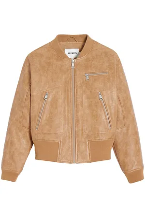 Apparis Faux-leather bomber jacket
