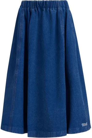 Marni Logo-patch denim skirt